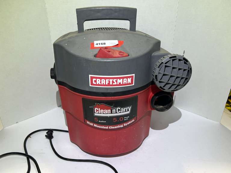 Craftsman Clean n Carry, 5 gal, powers up, no hoses, see pictures for details. image