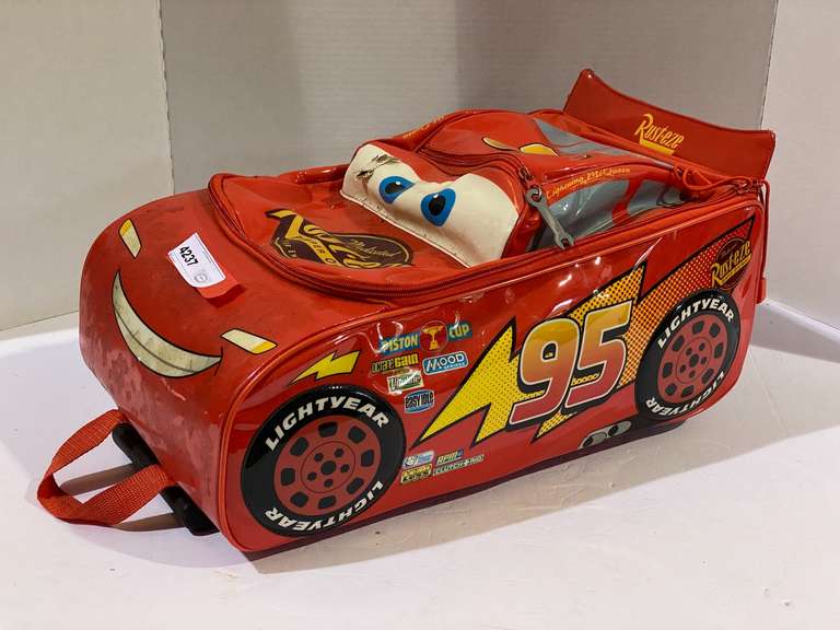 Disney Pixar Cars Lightning McQueen suitcase, see pictures for details. image