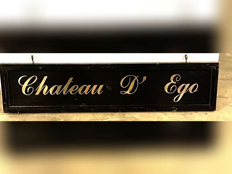 Château D’ Ego wall hanging, the frame has wear, see pictures for details. image