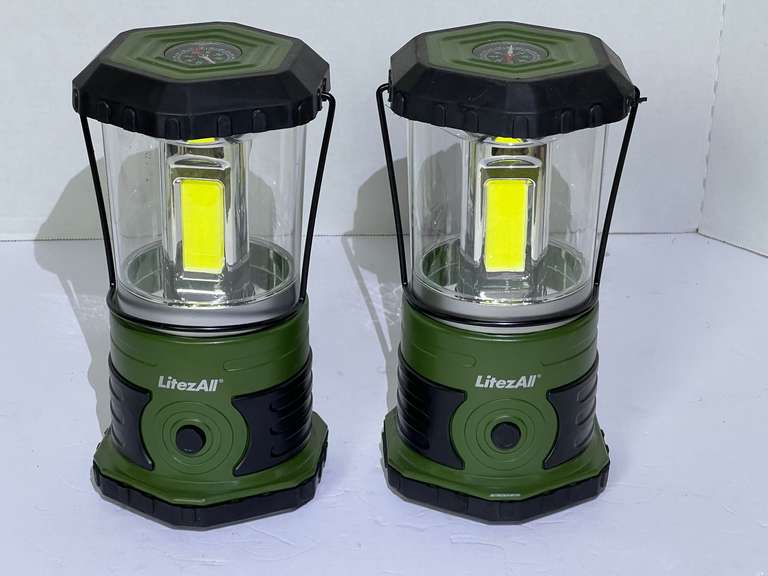 LitezAll battery operated lanterns with compass, set of two, see pictures for details. image