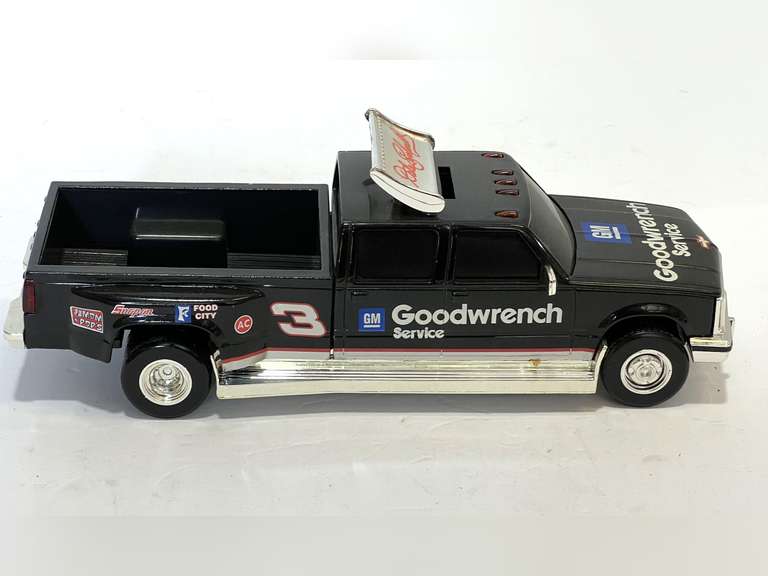 Dale Earnhardt #3 GM Goodwrench Service truck die-cast coin bank. See pictures for details. image