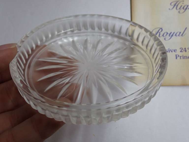 Princess House Highlights & Royal Highlights 24% Lead Crystal Glass Coasters