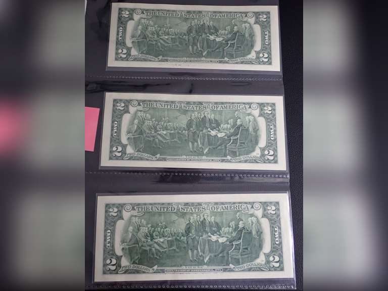 (3) SERIES 2017A SEQUENTIAL SERIES $2 BANKNOTES