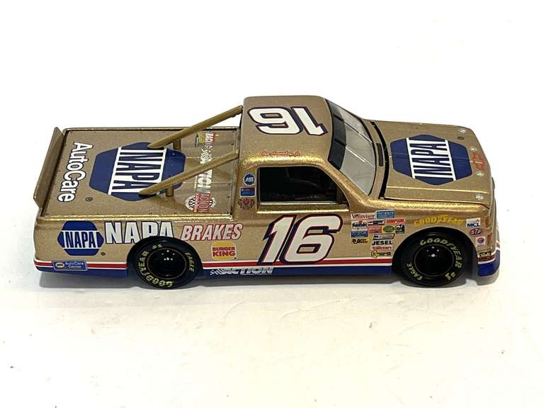 Ron Hornaday Jr.'s diecast #16 NAPA Gold 1997 Chevrolet Race Truck from the NASCAR Craftsman Truck Series. See pictures for details. image