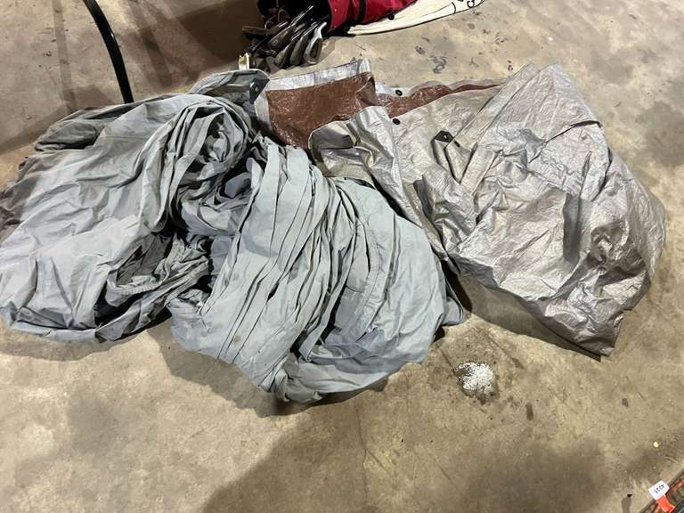 Tarp, and car cover, see pictures for details. image