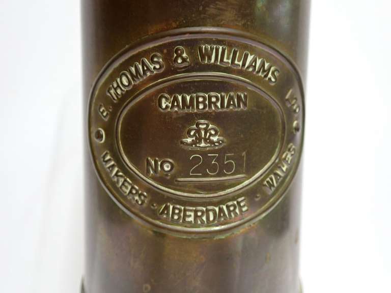 Cambrian Miners Lamp by E Thomas & Williams, Aberdare Wales