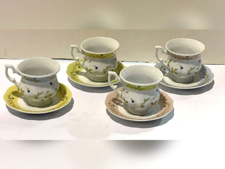 Lovely, vintage looking cup and saucer sets, comes with the original packaging, see pictures for details. image