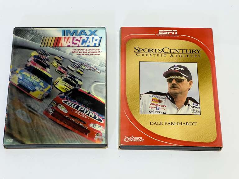 NASCAR, and Dale Earnhardt DVDs, two pieces, see pictures for details. image