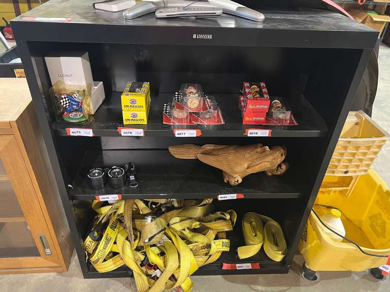 Anderson Hickey metal shelving unit, items shown in pictures are sold in separate lots, see pictures for details. image