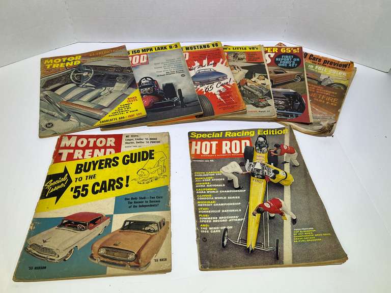 Vintage Motor Trend and Hot Rod magazines, see pictures for details. image