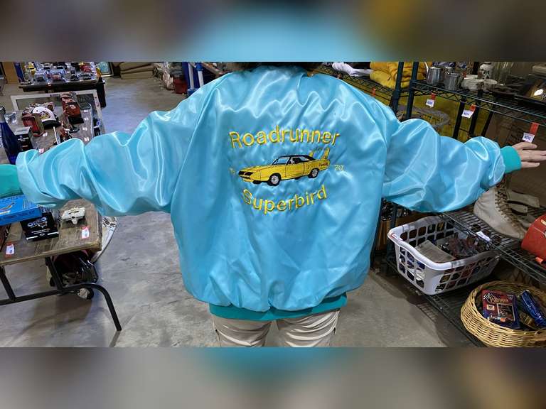 Ladies, aqua blue Roadrunner Superbird jacket, XL, see pictures for details. image
