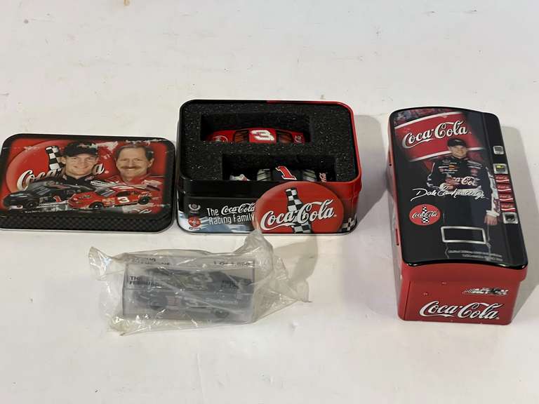 Dale Earnhardt, and Dale Earnhardt Jr. Diecast miniatures with collectible tins, see pictures for details. image
