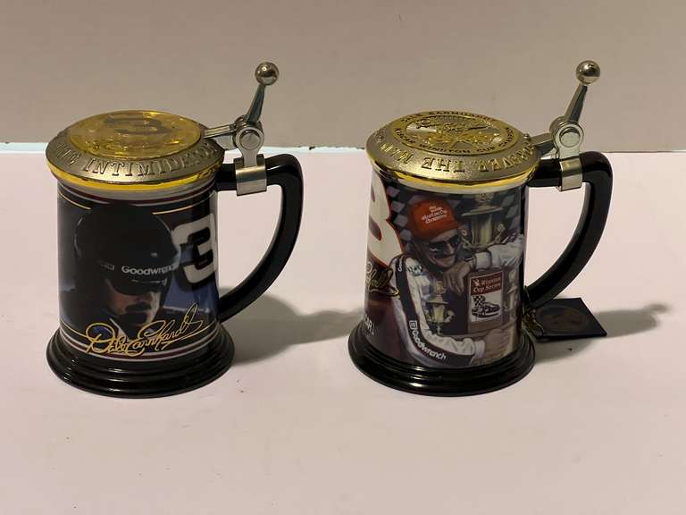 Dale Earnhardt collector tankards, set of two, see pictures for details. image