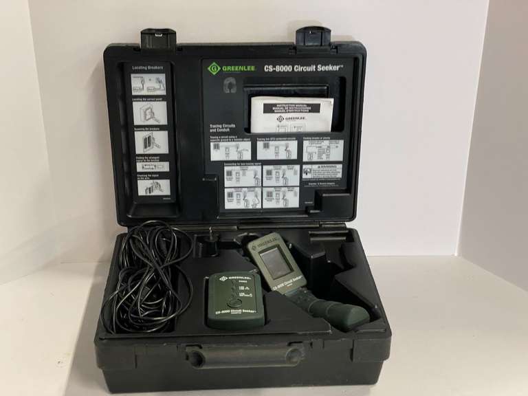 Greenlee CS – 8000 circuit seeker, working condition unknown, comes with storage/carrying case, see pictures for details. image