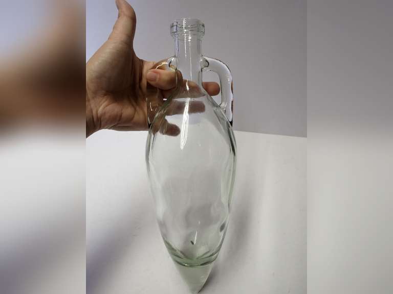 Pair of Clear Glass Vases