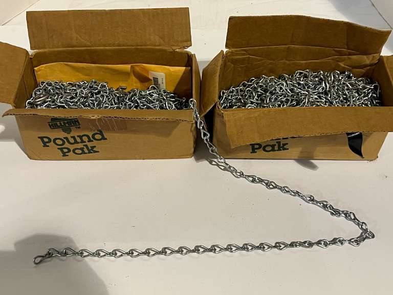 Single loop chain, 12 gauge, two boxes, see pictures for details. image
