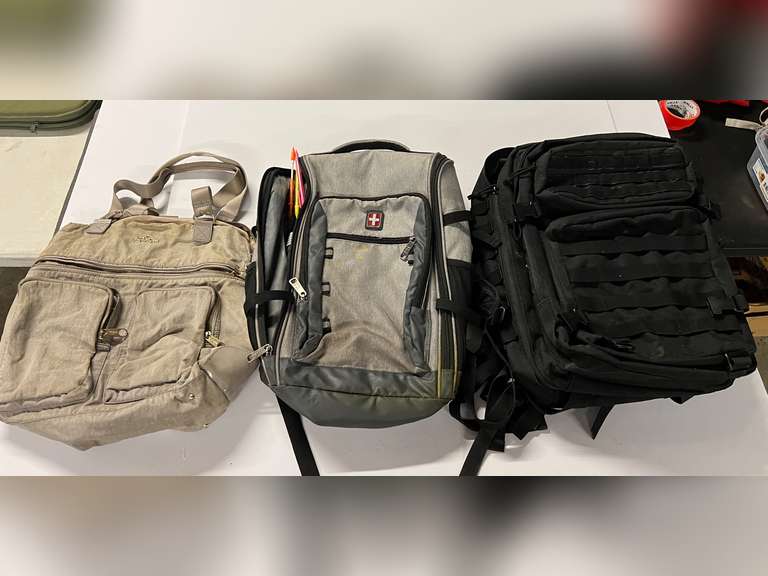 Backpacks, three pieces, see pictures for details. image