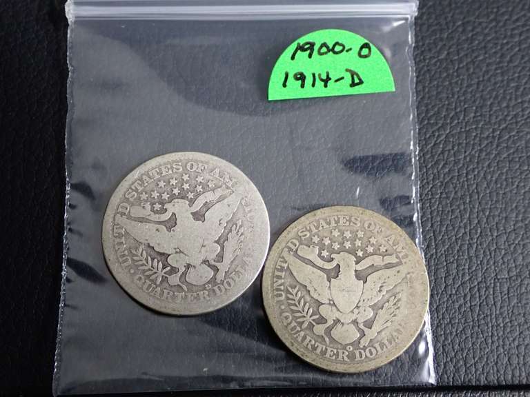 1900-O & 1914-D BARBER QUARTERS