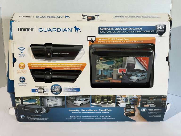 Uniden Guardian complete video surveillance, still new in the box, see pictures for details. image