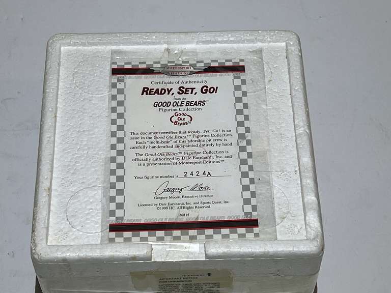 Good Ole Bears figurine collection, “Ready, Set, Go!”, comes with certificate of authenticity, see pictures for details. image