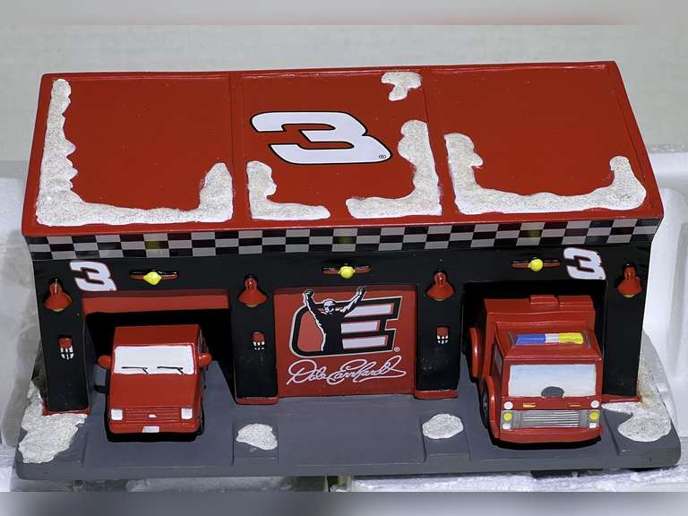 Dale Earnhardt Christmas village, “Fire Station”, see pictures for details. image