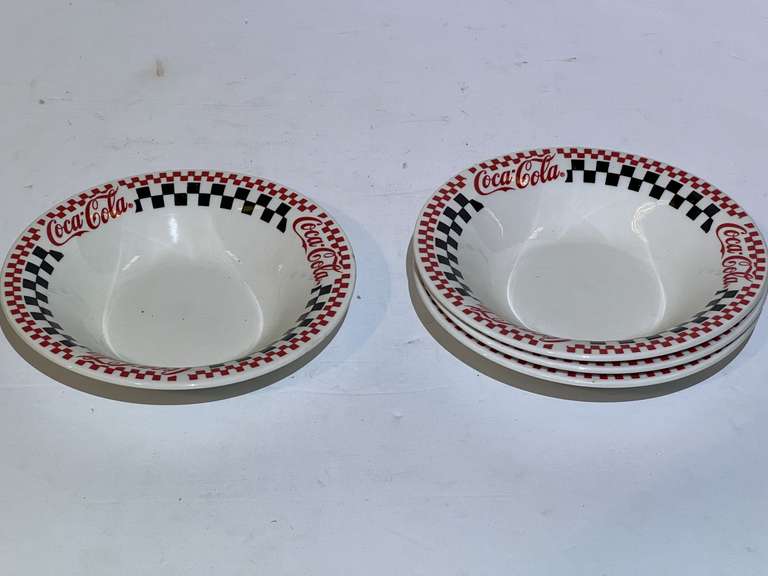 Gibson China, Coca-Cola brand bowls, set of four, see pictures for details. image