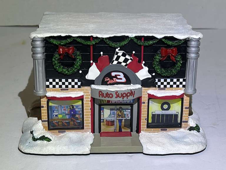 Dale Earnhardt  Christmas village, “Winner’s Circle Auto Supply”, see pictures for details. image