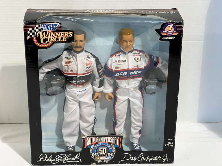 Winner’s Circle starting lineup dolls, Dale Earnhardt/Dale Earnhardt Jr, comes in original box, see pictures for details. image