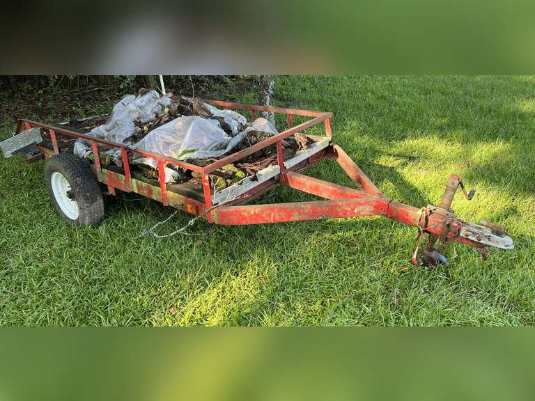 Back…Small utility trailer, may need re-decking,BEING SOLD WITH L.W.BENTON INVOICE ONLY. see pictures for details. image