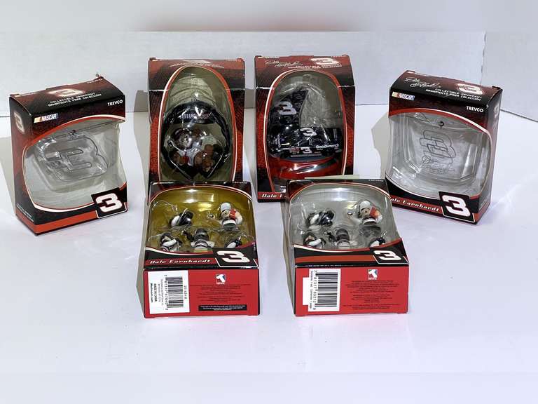 Dale Earnhardt collectible ornaments, set of six, still in original packaging, see pictures for details. image