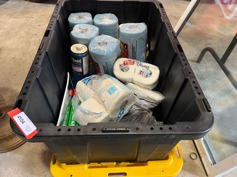 Assorted paper products, zip ties, Benz O Matic propane bottle, and more. See pictures for details. image