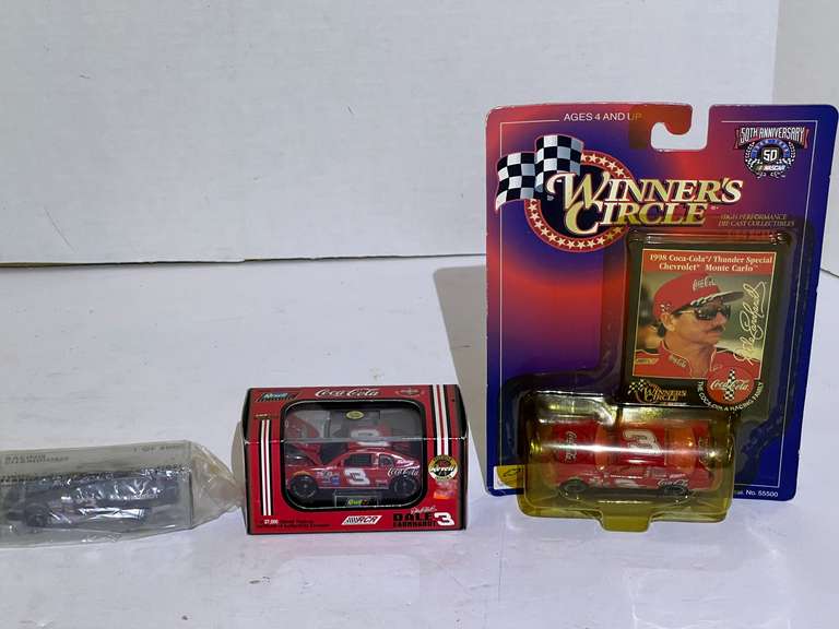 Dale Earnhardt miniature diecast stock car replicas, #3, comes in original packaging, see pictures for details. image