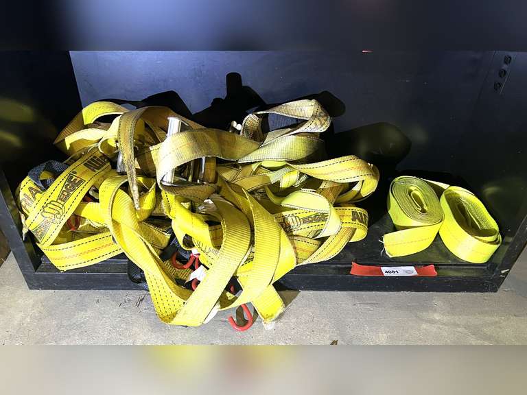 Assortment of tiedown straps, see pictures for details. image