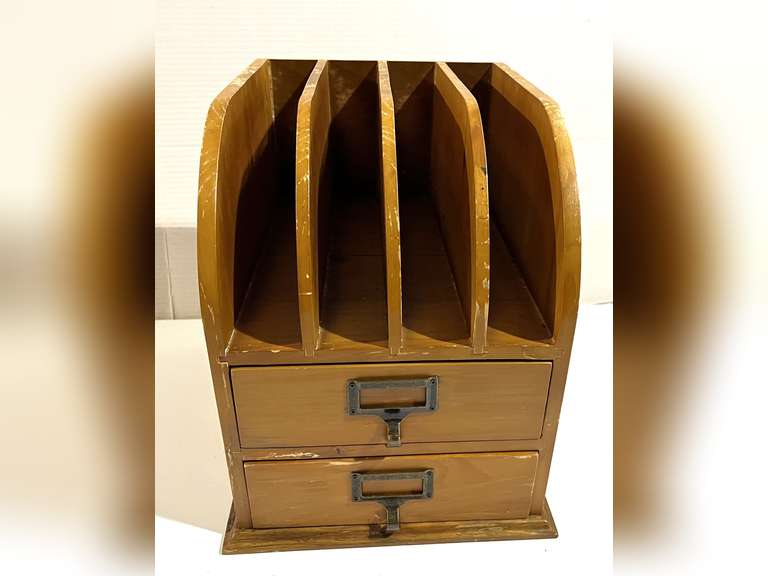 Wooden desk organizer, see pictures for details. image