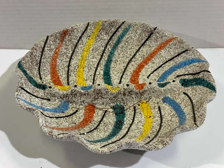 Vintage textured Italian pottery ashtray, see pictures for details. image