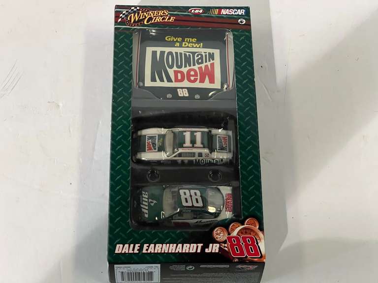 Dale Earnhardt Jr. Mountain Dew diecast stock car replicas, comes in original package, see pictures for details. image