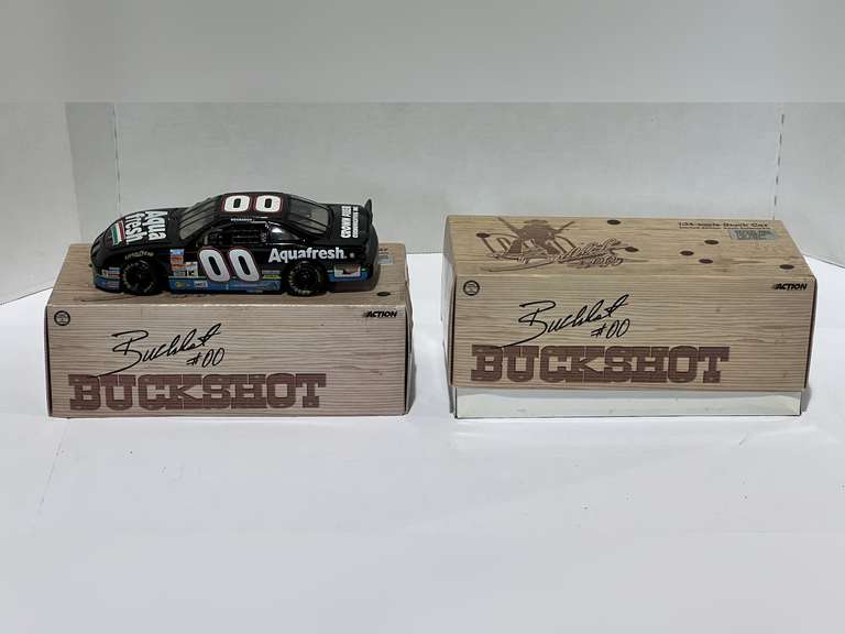 Buckshot Jones, #00, stock car replicas, set of two, both come in original packaging, see pictures for details. image