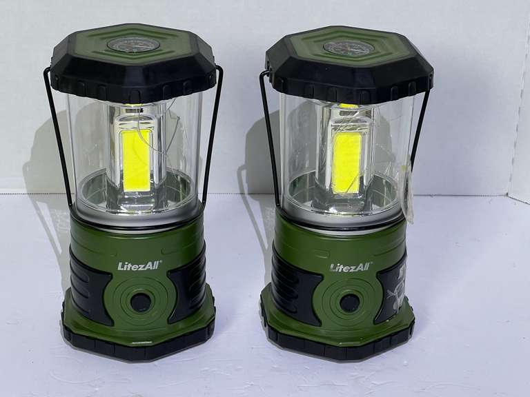 LitezAll battery operated lanterns with compass, set of two, see pictures for details. image