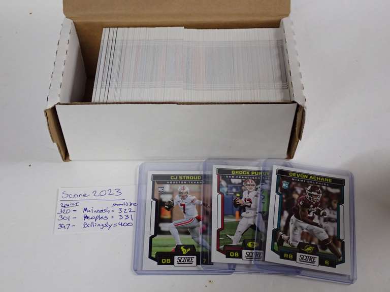 OPEN BOX UNSEARCHED FOOTBALL CARDS - SEE ALL PHOTOS FOR DESCRIPTION CONTENTS