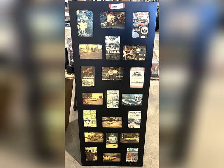 NASCAR memorabilia,  framed photo collage, see pictures for details. image