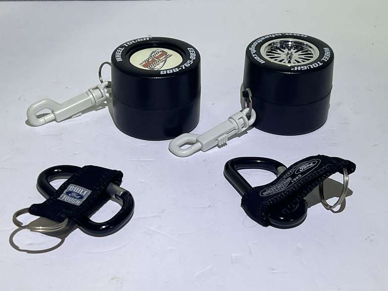Wheel tough novelty keychains and carabiners, see pictures for details. image