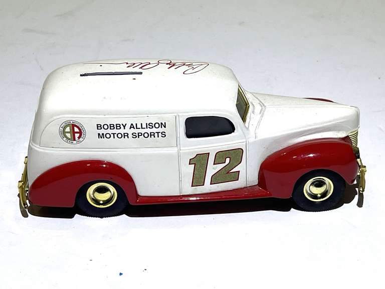 Bobby Allison, #12 diecast van coin bank, see pictures for details. image