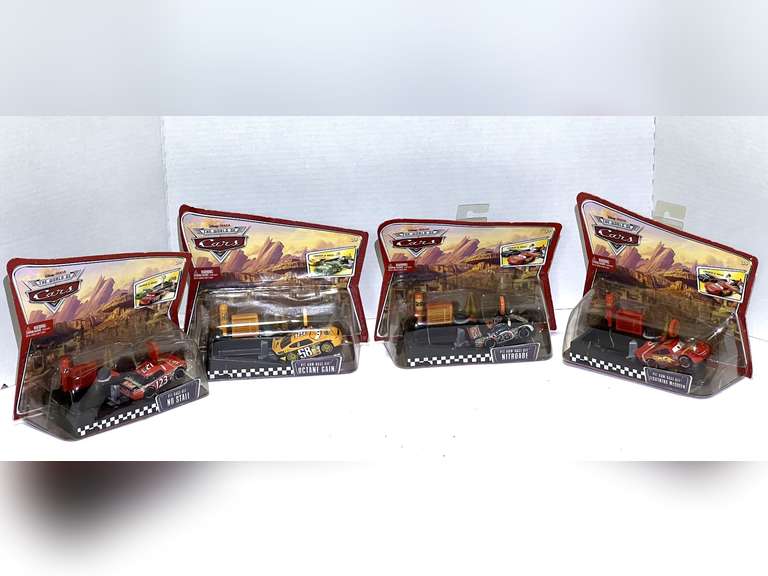 Disney Pixar, The World of Cars, “Launch and Race!”, set of four, all are still in original packaging, see pictures for details. image