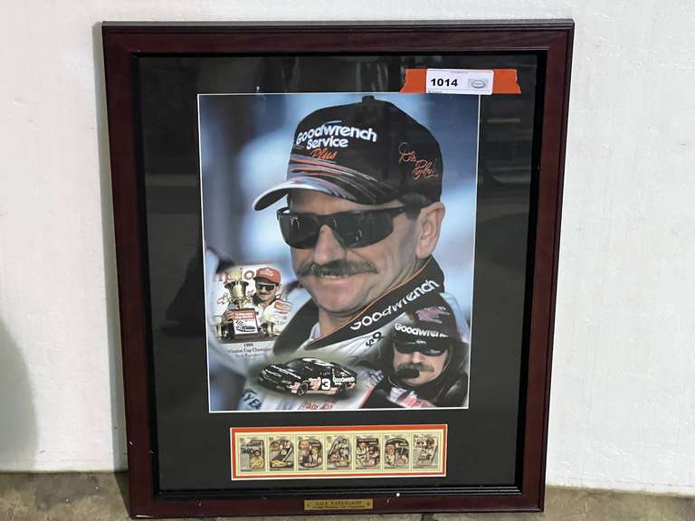 Framed and matted Dale Earnhardt commemorative print, see pictures for details. image