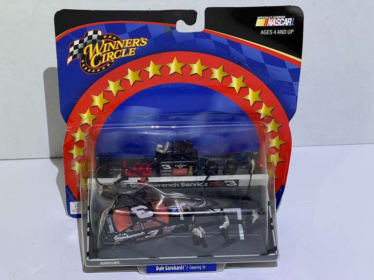 Dale Earnhardt/Coming In diecast stock car replica and pit crew, still in original packaging, see pictures for details. image