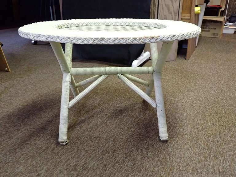 Wicker Patio Side Table
