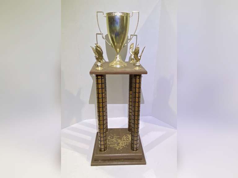 Large car club trophy, this piece is in good shape and can be repurposed, see pictures for details. image