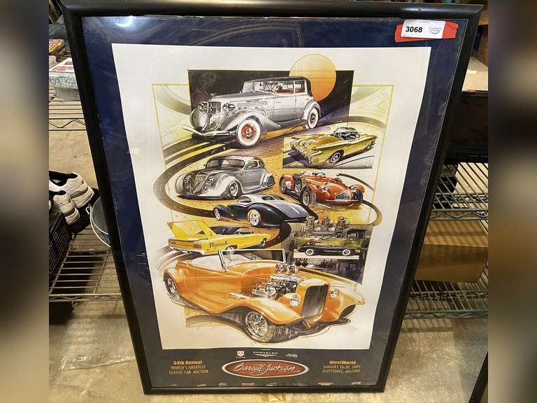 Framed Barrett Jackson poster, see pictures for details. image