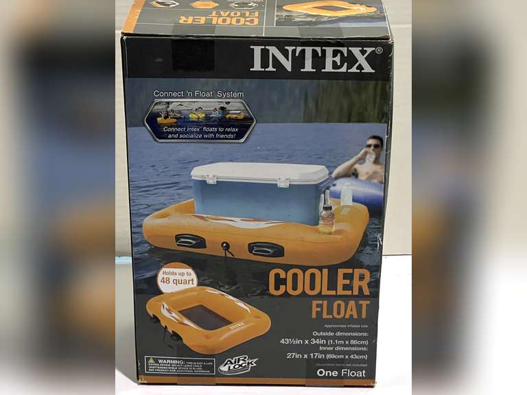 Intex cooler float, holds up to 48 quart, still in original box, see pictures for details. image