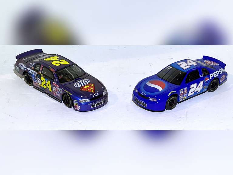 #24, Jeff Gordon diecast stock car replicas, two pieces, see pictures for details. image
